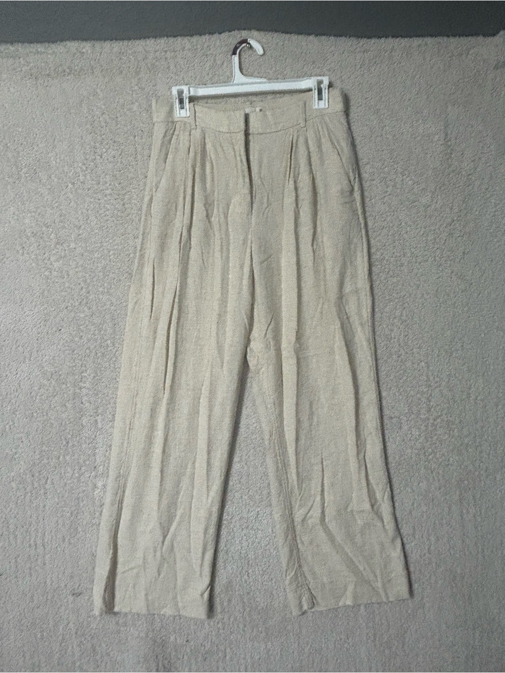 Abercrombie & Fitch Women Pants 29/8 Beige Linen Viscose Curve Love Resort Beach